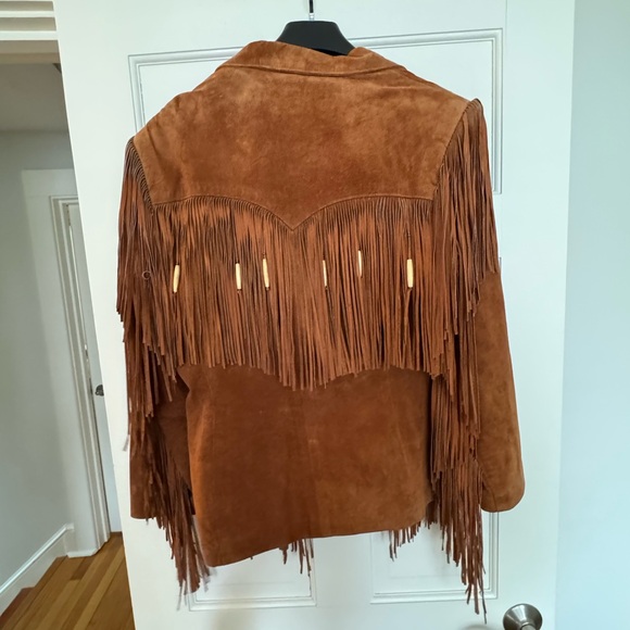 Vintage Diamond Leathers Fringe Leather Jacket with Beads - Picture 5 of 9